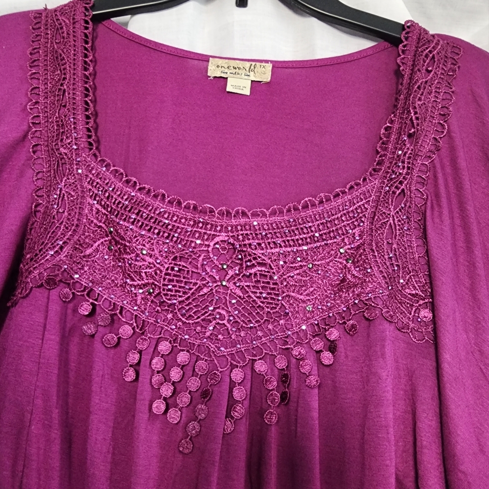 NWT One World Ladies Blouse 1X - Picture 2 of 7